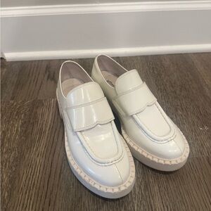 Jeff Campbell White Platform Loafers